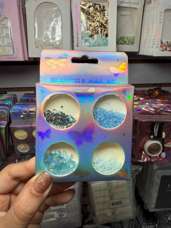 Beautifull Nail Art Salts Buterfly Noeud Crystal - 2x2